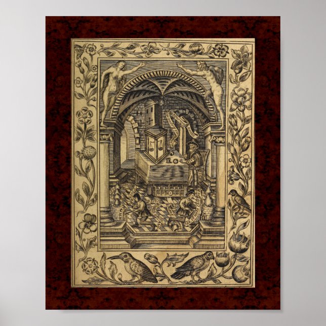Theatrum Chemicum: 1652 Alchemy Illustration Poster (Front)