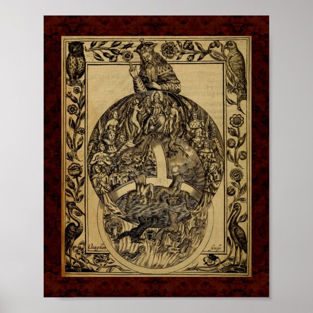 Theatrum Chemicum: 1652 Alchemy Illustration Poster (Front)