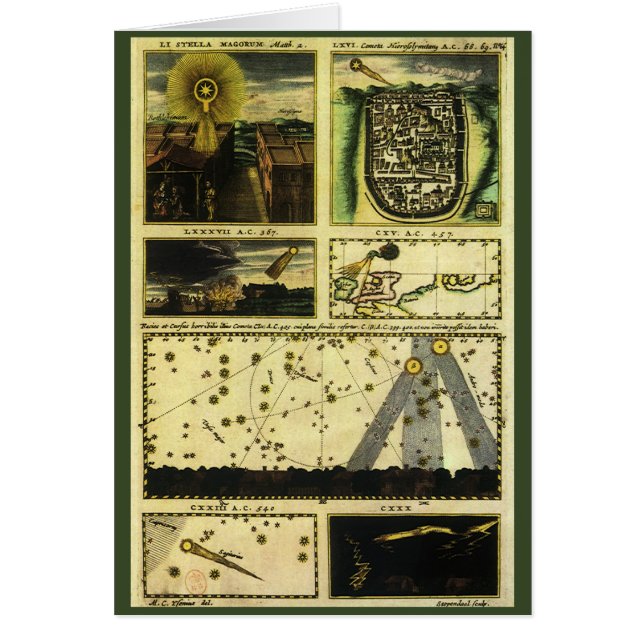Theatrum Cometicum Comets by Stanislaw Lubieniecki Cards (Front)