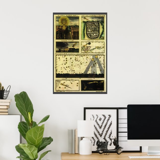 Theatrum Cometicum Comets by Stanislaw Lubieniecki Poster (Home Office)