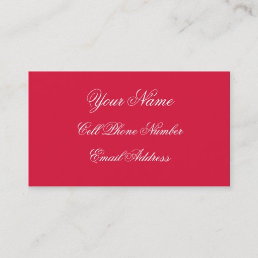 Customizable TheColorWheel Crimson Standard Business Card