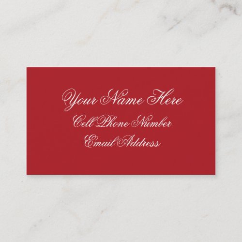TheColorWheel Indian Red Business Card