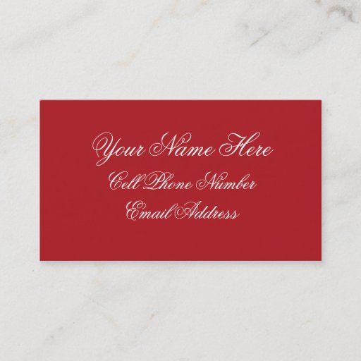 Customizable TheColorWheel Indian Red Business Card