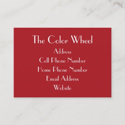 TheColorWheel Indian Red Chubby Business Card