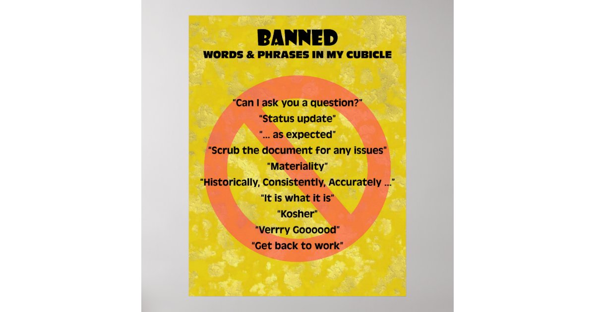 Banned Words And Phrases