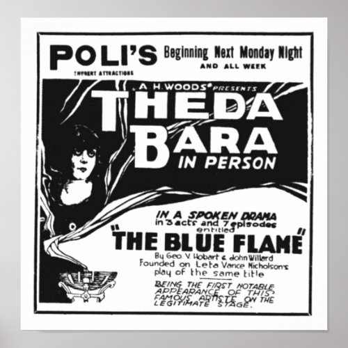 Theda Bara 1920 poster personal appearance
