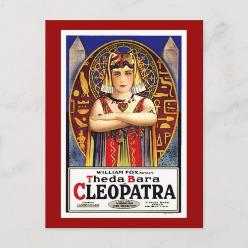 Theda Bara as Cleopatra Vintage Movie Postcard