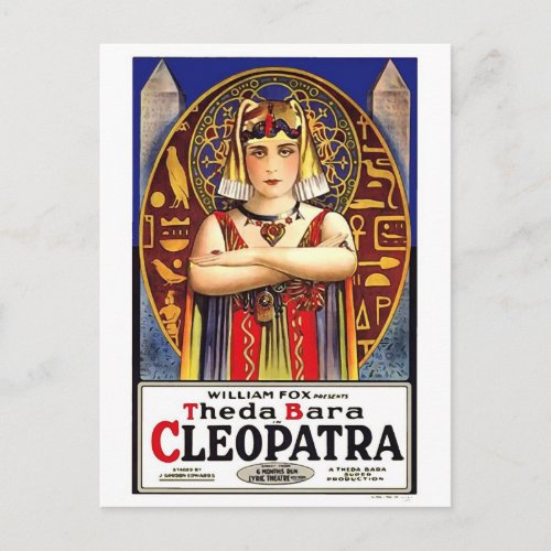 Theda Bara as Cleopatra Vintage Movie Postcard