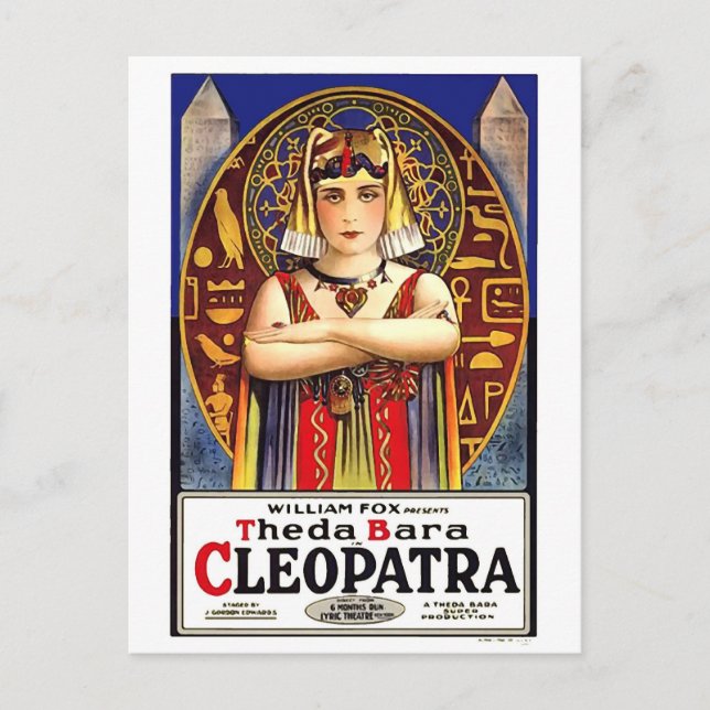 Theda Bara as Cleopatra Vintage Movie Postcard (Front)