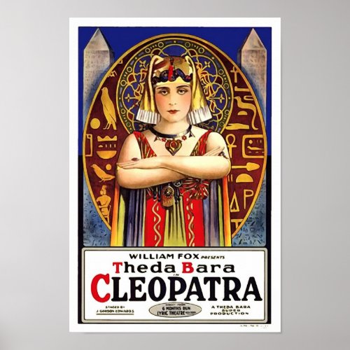 Theda Bara as Cleopatra Vintage Movie Poster