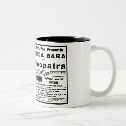 Theda Bara Cleopatra 1918 Two_Tone Coffee Mug