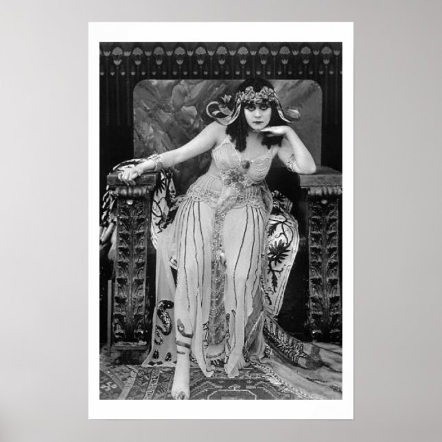 Theda Bara Cleopatra B&W Movie Poster (Front)