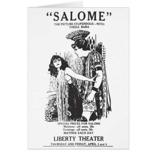 Theda Bara SALOME 1919 silent movie advertisement