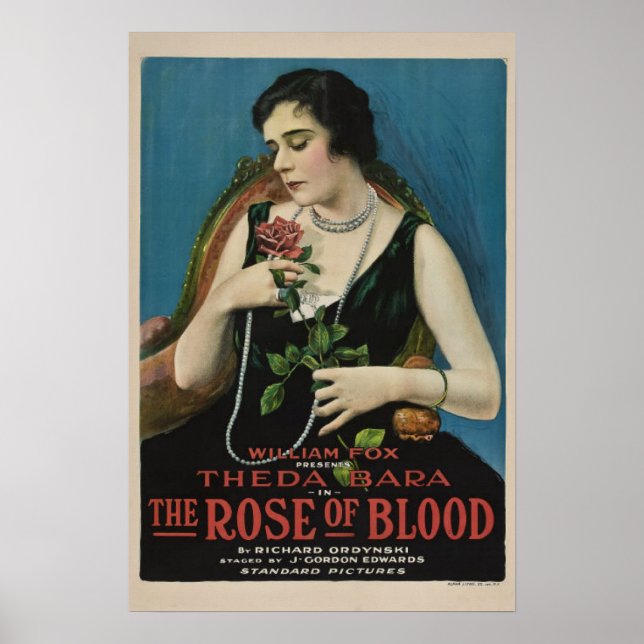 Theda Bara The Rose of Blood Movie Poster (Front)