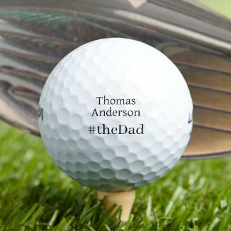 #theDad, Minimalist Typography Name Dad Golf Balls