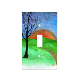 "Thee Hills" Light Switch Cover