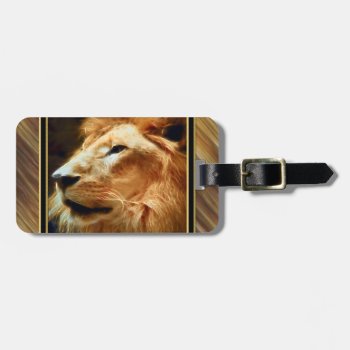 Thee Majestic Lion Luggage Tag by StarStruckDezigns at Zazzle