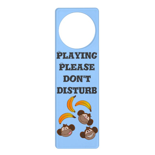 Thee monkeys and bananas door hanger (Front)