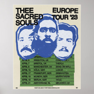 Thee Sacred Souls Europe Tour Poster