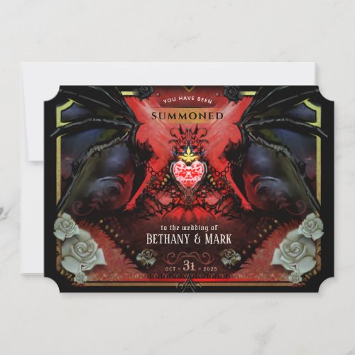 Thee Wicked Halloween Wedding Together With Invitation
