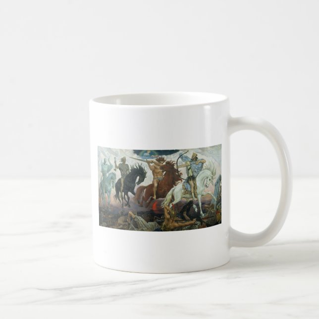 TheFour Horsemen of Apocalypse by Viktor Vasnetsov Coffee Mug (Right)