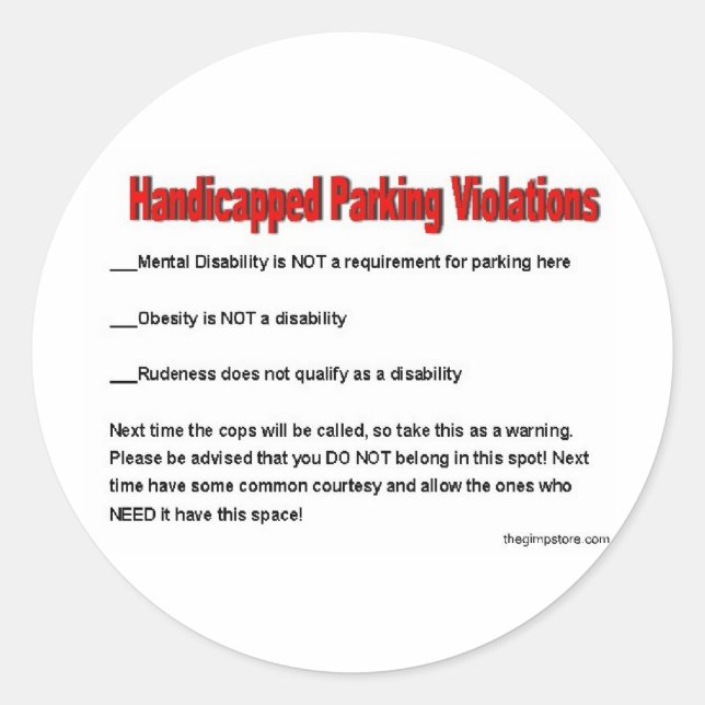 thegimpstore.com classic round sticker (Front)