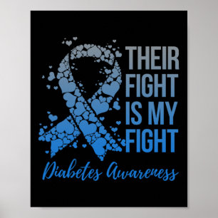 Their Fight Is My Fight Warrior Support Diabetes A Poster