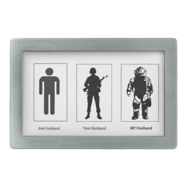 Their Husband Your Husband My Husband EOD Buckle Belt Buckle (Front)