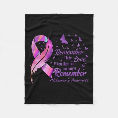 Their Love Alzheimerheimers Awareness  Fleece Blanket