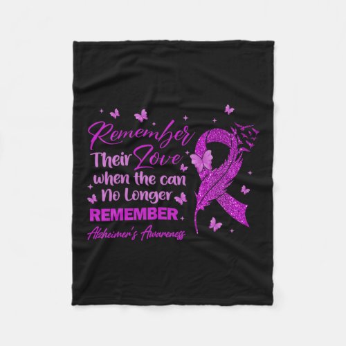 Their Love Alzheimerheimers Awareness For Men Wom Fleece Blanket