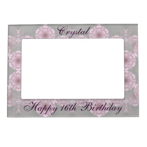 Their Name Custom Crystal Message Rose Quartz Magnetic Frame