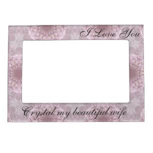 Their Name Custom Crystal Message Rose Quartz Magnetic Frame