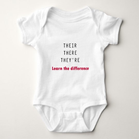 Their There They're Baby Bodysuit