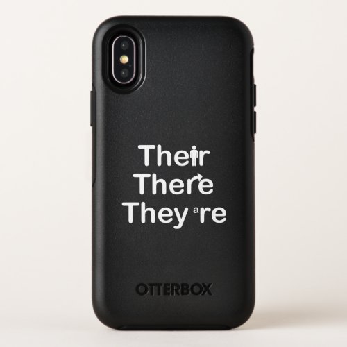 Their There Theyre Grammar Spelling OtterBox Symmetry iPhone X Case