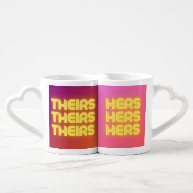 Theirs and Hers Nesting Mugs (Front Nesting)