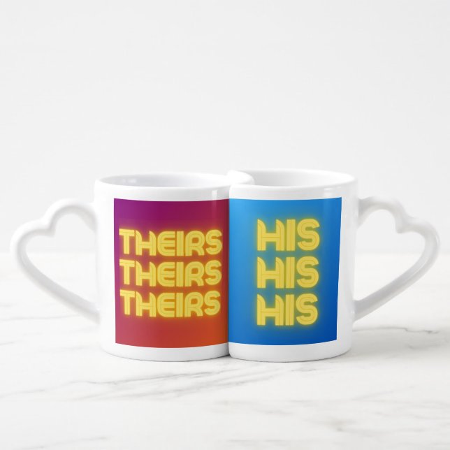 Theirs and His Nesting Mugs (Front Nesting)