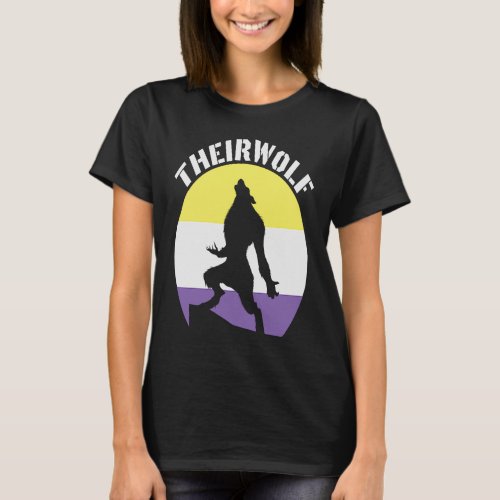 Theirwolf Androgynous Non Binary Gender Identity G T_Shirt
