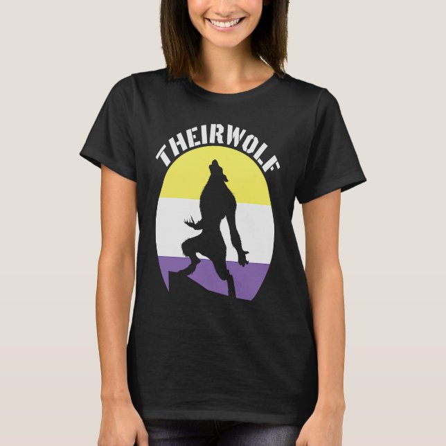 Theirwolf Androgynous Non Binary Gender Identity G T-Shirt (Front)