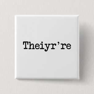 Theiyr're Their There They're Grammer Typo Button