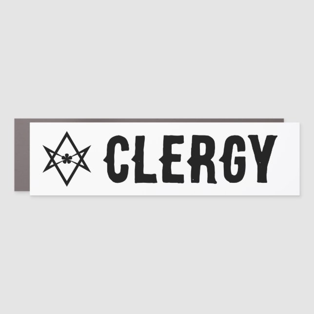 Thelemic Clergy Bumper Sticker Car Magnet (Front)