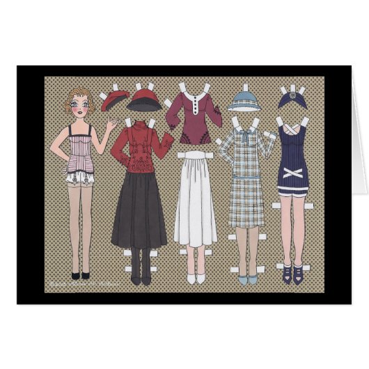 Thelma, Art Deco Girl of the Twenties Paper Doll (Front Horizontal)