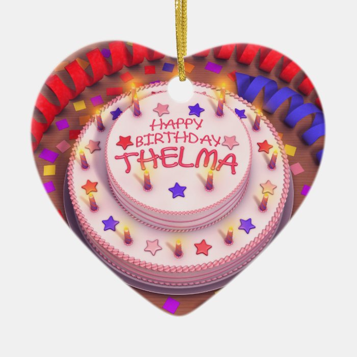 Thelma's Birthday Cake Christmas Ornament