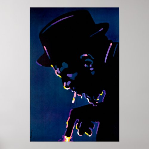 Thelonious Monk Illustrated Jazz Vintage Poster