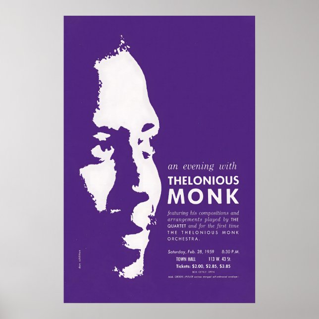 Thelonious Monk jazz poster - Orchestra and (Front)