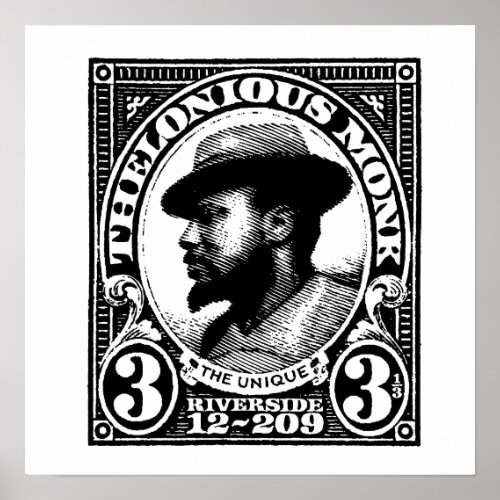 Thelonious Monk Unique Jazz Vintage  Poster