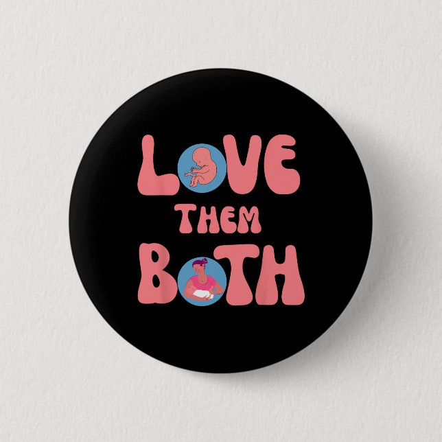 Them Both Pro-life Feminist Rage Feminism  Button (Front)
