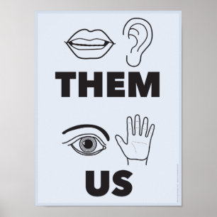 Them. Us. an ASL classroom poster