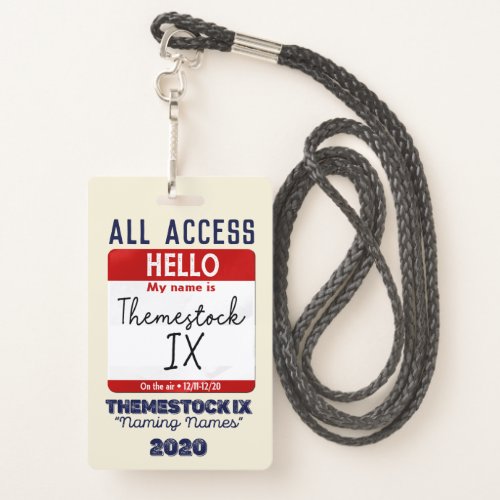 Themestock IX Backstage Pass Badge
