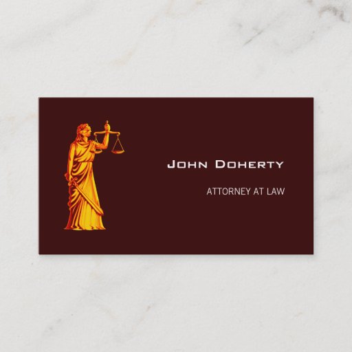 Customizable ATTORNEY AT LAW - Business Card