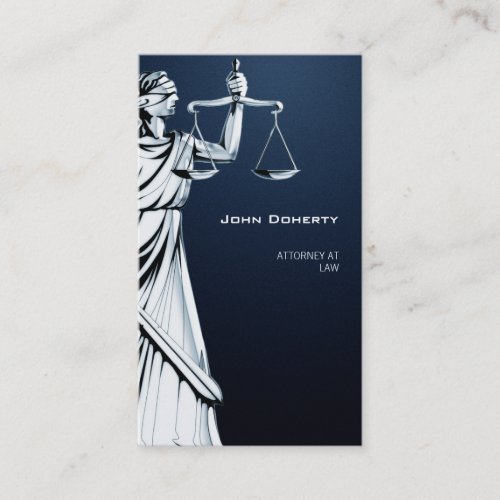 Themis  ATTORNEY AT LAW  Dark Blue Business Card